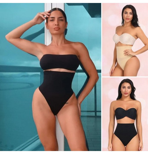 Nahtlose Bauchregulierungshose mit hoher Taille Nahtlose Bauchregulierungshose mit hoher Taille