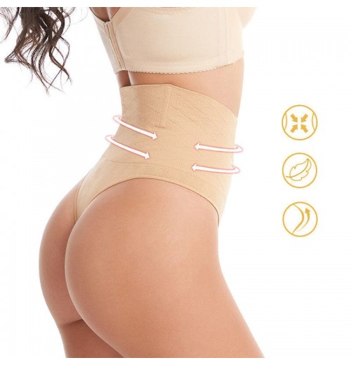 Nahtlose Bauchregulierungshose mit hoher Taille Nahtlose Bauchregulierungshose mit hoher Taille