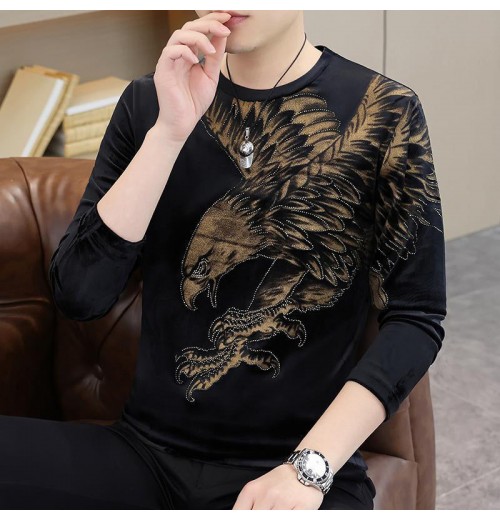 Langarm-Sweatshirt mit Adler-Print für Herren Langarm-Sweatshirt mit Adler-Print für Herren