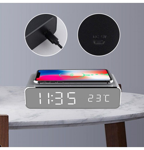 Heier Verkauf(50% Rabatt)Intelligenter LED-Digitalwecker mit drahtlosem Ladegert, Thermometer und Uhrzeit Heier Verkauf(50% Rabatt)Intelligenter LED-Digitalwecker mit drahtlosem Ladegert, Thermometer und Uhrzeit