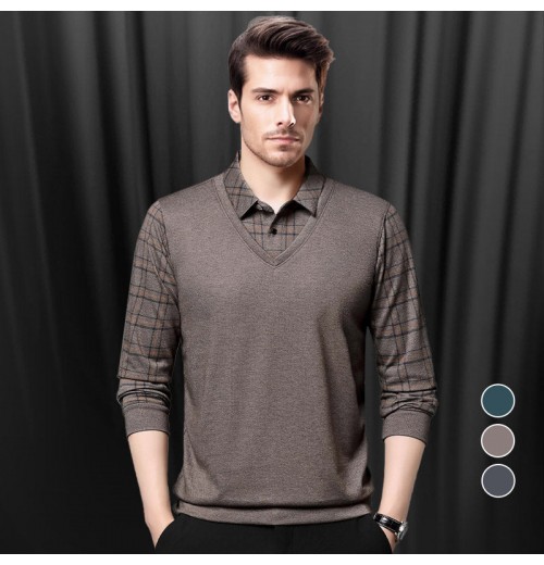Langarm-Oberteil in Layering-Optik für Herren Langarm-Oberteil in Layering-Optik für Herren