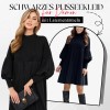 Weihnachts-SonderangeboteElegantes Schwarzes Plisseekleid für Damen mit Laternenrmeln Weihnachts-SonderangeboteElegantes Schwarzes Plisseekleid für Damen mit Laternenrmeln
