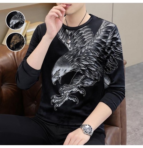 Langarm-Sweatshirt mit Adler-Print für Herren Langarm-Sweatshirt mit Adler-Print für Herren