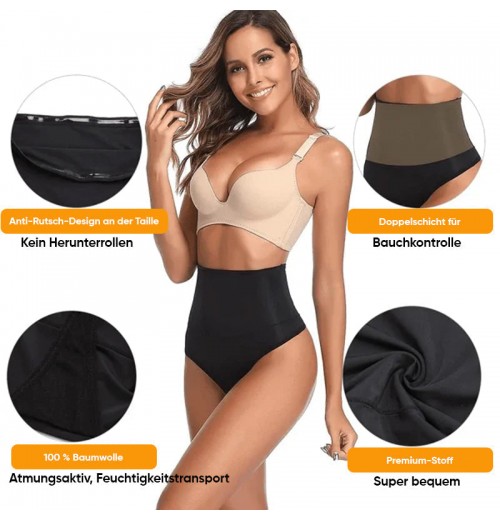 Nahtlose Bauchregulierungshose mit hoher Taille Nahtlose Bauchregulierungshose mit hoher Taille
