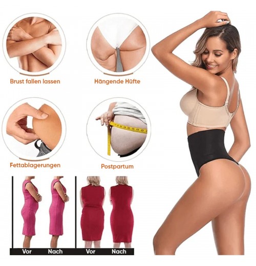 Nahtlose Bauchregulierungshose mit hoher Taille Nahtlose Bauchregulierungshose mit hoher Taille