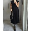 Heute 35% RabattWomen Pleated Simple Solid Color Dress Heute 35% RabattWomen Pleated Simple Solid Color Dress