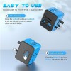 Internationaler Reise-Schnellladeanschluss 4USB-Port Anti-Single-Plug Smart Chip Global Universal Conversion Plug Travel Assistant Internationaler Reise-Schnellladeanschluss 4USB-Port Anti-Single-Plug Smart Chip Global Universal Conversion Plug Travel Assistant