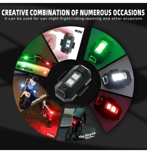 LED-Stroboskop-Antikollisionslichter in 7 Farben - Entwickelt für Fahrbegeisterte LED-Stroboskop-Antikollisionslichter in 7 Farben - Entwickelt für Fahrbegeisterte