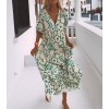 Modetrend, Persnlichkeit! Neues bedrucktes Sommerkleid mit kurzen rmeln Modetrend, Persnlichkeit! Neues bedrucktes Sommerkleid mit kurzen rmeln