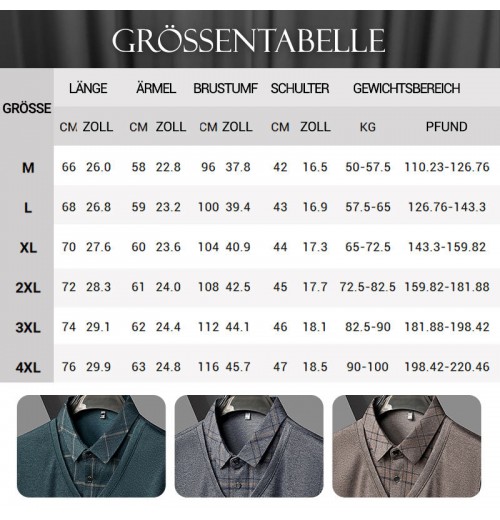 Langarm-Oberteil in Layering-Optik für Herren Langarm-Oberteil in Layering-Optik für Herren