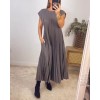 Heute 35% RabattWomen Pleated Simple Solid Color Dress Heute 35% RabattWomen Pleated Simple Solid Color Dress