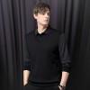 Herren Revers Faux Zweiteiliges Strickhemd Herren Revers Faux Zweiteiliges Strickhemd