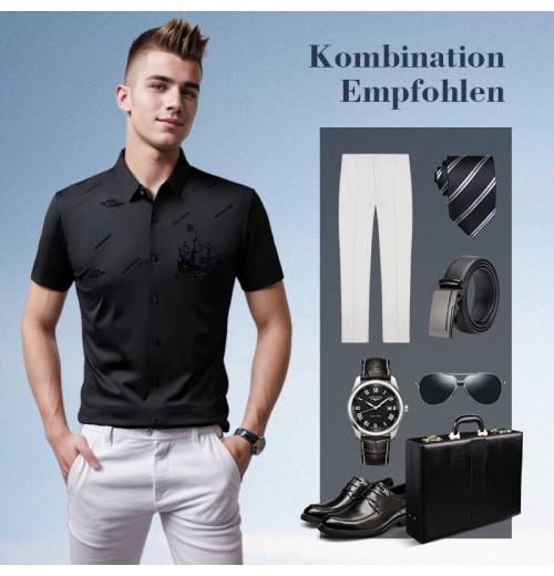 Heute 40% RabattBusiness-Hemd mit kurzen rmeln und Knopfleiste für Herren Heute 40% RabattBusiness-Hemd mit kurzen rmeln und Knopfleiste für Herren