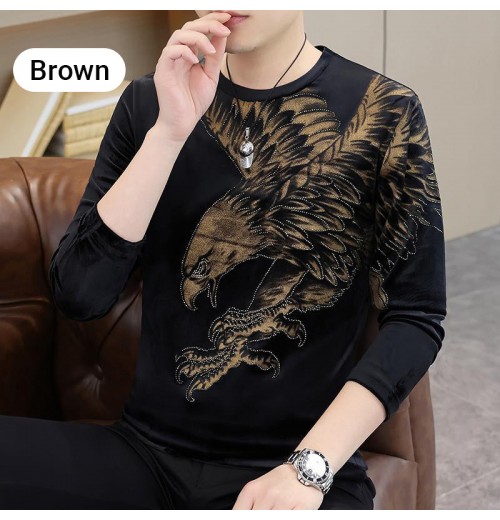 Langarm-Sweatshirt mit Adler-Print für Herren Langarm-Sweatshirt mit Adler-Print für Herren