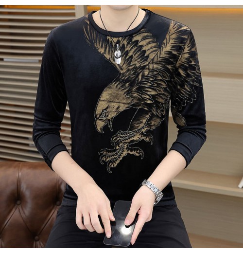 Langarm-Sweatshirt mit Adler-Print für Herren Langarm-Sweatshirt mit Adler-Print für Herren
