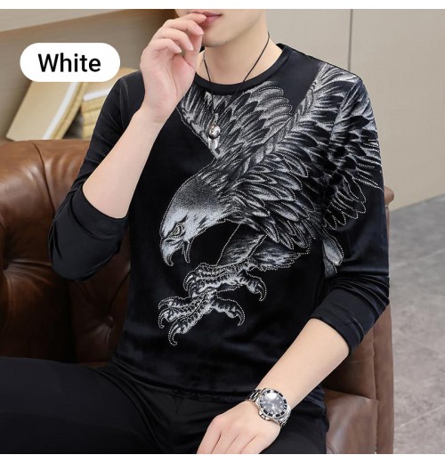 Langarm-Sweatshirt mit Adler-Print für Herren Langarm-Sweatshirt mit Adler-Print für Herren
