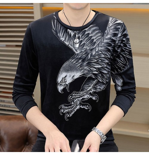 Langarm-Sweatshirt mit Adler-Print für Herren Langarm-Sweatshirt mit Adler-Print für Herren
