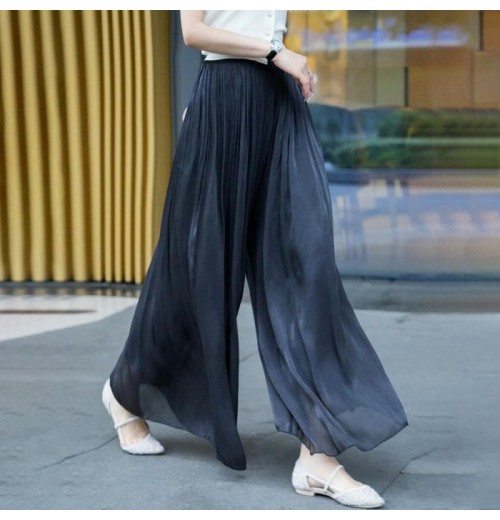 Hot Verkauf 49% RabattGlasierte Eis Seide Boden-Lnge Weites-Bein Culottes Hot Verkauf 49% RabattGlasierte Eis Seide Boden-Lnge Weites-Bein Culottes