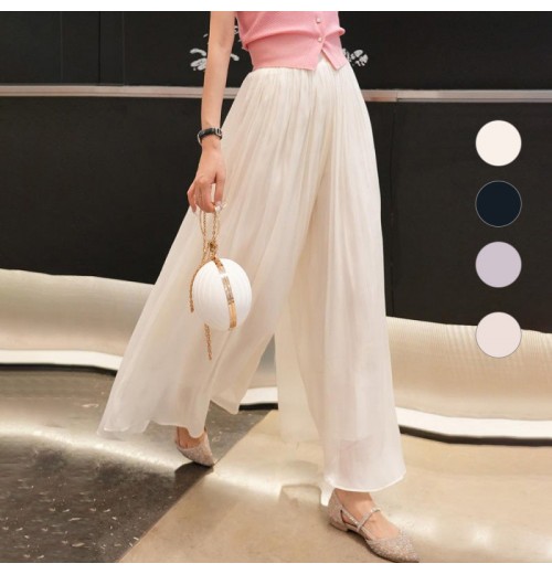 Hot Verkauf 49% RabattGlasierte Eis Seide Boden-Lnge Weites-Bein Culottes Hot Verkauf 49% RabattGlasierte Eis Seide Boden-Lnge Weites-Bein Culottes