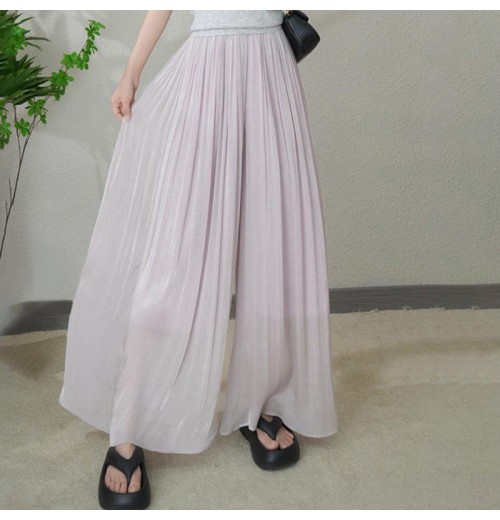 Hot Verkauf 49% RabattGlasierte Eis Seide Boden-Lnge Weites-Bein Culottes Hot Verkauf 49% RabattGlasierte Eis Seide Boden-Lnge Weites-Bein Culottes