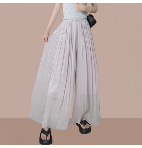 Hot Verkauf 49% RabattGlasierte Eis Seide Boden-Lnge Weites-Bein Culottes Hot Verkauf 49% RabattGlasierte Eis Seide Boden-Lnge Weites-Bein Culottes