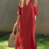 40% Rabatt auf den heien VerkaufElegantes Kleid mit V-Ausschnitt und Schlitz 40% Rabatt auf den heien VerkaufElegantes Kleid mit V-Ausschnitt und Schlitz