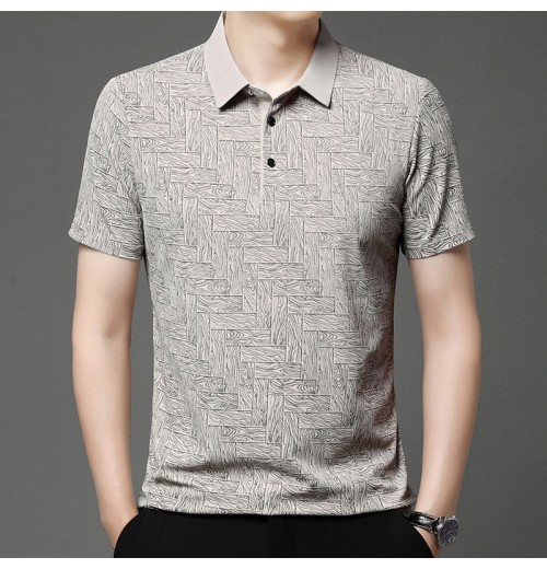Kostenloser Versand beim Kauf von 2Modisches, kühlendes, atmungsaktives, bedrucktes T-Shirt mit Revers für Herren Kostenloser Versand beim Kauf von 2Modisches, kühlendes, atmungsaktives, bedrucktes T-Shirt mit Revers für Herren