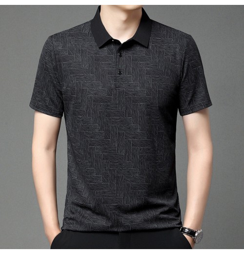 Kostenloser Versand beim Kauf von 2Modisches, kühlendes, atmungsaktives, bedrucktes T-Shirt mit Revers für Herren Kostenloser Versand beim Kauf von 2Modisches, kühlendes, atmungsaktives, bedrucktes T-Shirt mit Revers für Herren