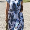 Bedrucktes Damen-T-Shirt-Kleid Bedrucktes Damen-T-Shirt-Kleid
