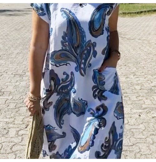 Bedrucktes Damen-T-Shirt-Kleid Bedrucktes Damen-T-Shirt-Kleid