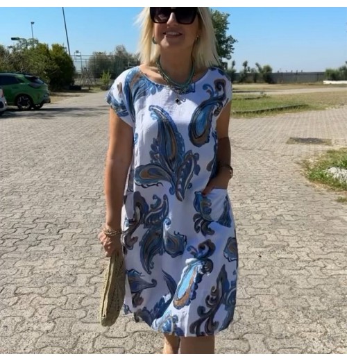 Bedrucktes Damen-T-Shirt-Kleid Bedrucktes Damen-T-Shirt-Kleid