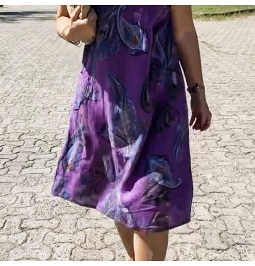 Bedrucktes Damen-T-Shirt-Kleid Bedrucktes Damen-T-Shirt-Kleid