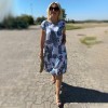 Bedrucktes Damen-T-Shirt-Kleid Bedrucktes Damen-T-Shirt-Kleid
