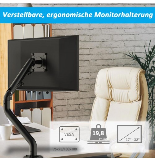 Verstellbare, ergonomische Monitorhalterung Geeignet für 17-32-Zoll-Monitore Verstellbare, ergonomische Monitorhalterung Geeignet für 17-32-Zoll-Monitore