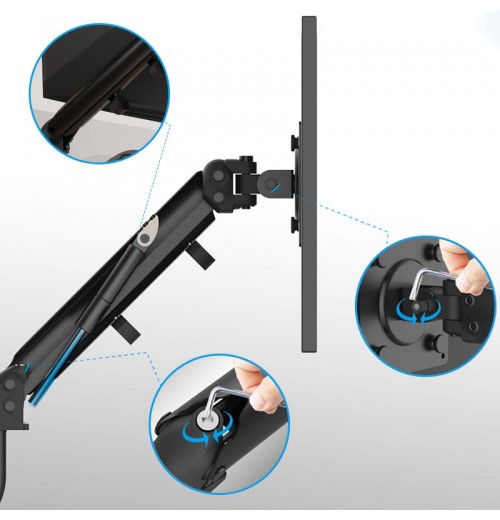 Verstellbare, ergonomische Monitorhalterung Geeignet für 17-32-Zoll-Monitore Verstellbare, ergonomische Monitorhalterung Geeignet für 17-32-Zoll-Monitore