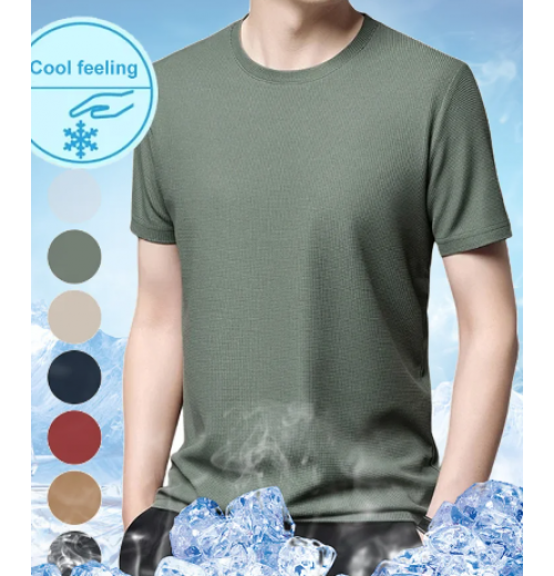 Heier Verkauf(50% Rabatt)Atmungsaktives T-Shirt aus geprgtem Stoff Heier Verkauf(50% Rabatt)Atmungsaktives T-Shirt aus geprgtem Stoff