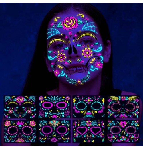 Bunte fluoreszierende wasserfeste temporre Ttowierungen Aufkleber Bunte fluoreszierende wasserfeste temporre Ttowierungen Aufkleber