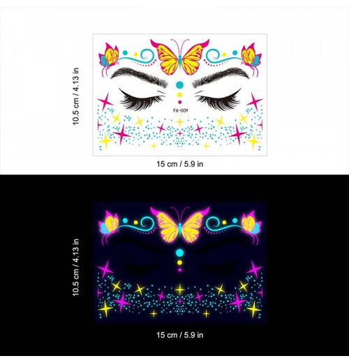 Bunte fluoreszierende wasserfeste temporre Ttowierungen Aufkleber Bunte fluoreszierende wasserfeste temporre Ttowierungen Aufkleber