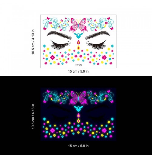 Bunte fluoreszierende wasserfeste temporre Ttowierungen Aufkleber Bunte fluoreszierende wasserfeste temporre Ttowierungen Aufkleber