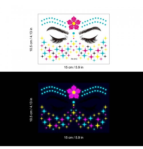 Bunte fluoreszierende wasserfeste temporre Ttowierungen Aufkleber Bunte fluoreszierende wasserfeste temporre Ttowierungen Aufkleber