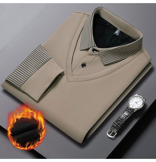 Herren Revers Faux Zweiteiliges Strickhemd Herren Revers Faux Zweiteiliges Strickhemd