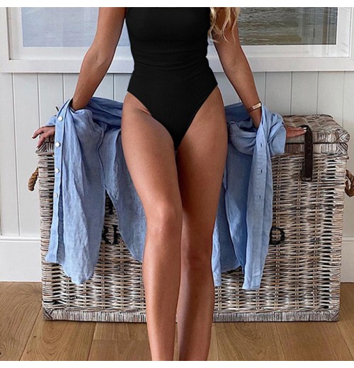 rmelloser Trger-Bodysuit mit quadratischem Ausschnitt für Damen rmelloser Trger-Bodysuit mit quadratischem Ausschnitt für Damen