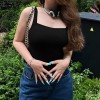 rmelloser Trger-Bodysuit mit quadratischem Ausschnitt für Damen rmelloser Trger-Bodysuit mit quadratischem Ausschnitt für Damen