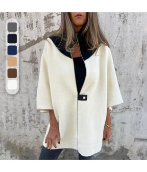 Frühherbst-Specials Lssige Jacke mit Stehkragen und halbem Reiverschluss für Damen