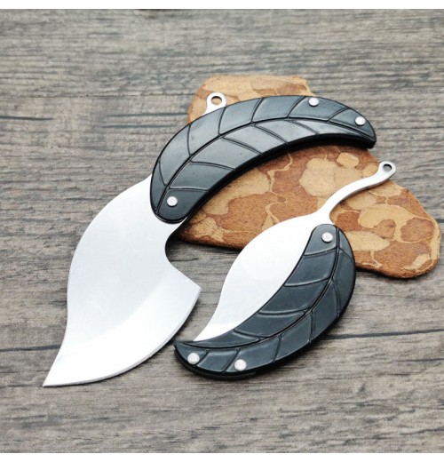 Kreatives Klappmesser aus Edelstahl in Blattform Kreatives Klappmesser aus Edelstahl in Blattform