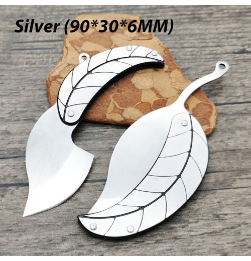 Kreatives Klappmesser aus Edelstahl in Blattform Kreatives Klappmesser aus Edelstahl in Blattform
