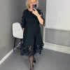 Ausgestelltes Kleid in bergre mit Punktedekor Ausgestelltes Kleid in bergre mit Punktedekor