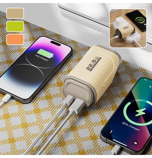 Reisefreundliche 10000mAh Powerbank mit Doppelkabelladegert Reisefreundliche 10000mAh Powerbank mit Doppelkabelladegert