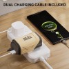 Reisefreundliche 10000mAh Powerbank mit Doppelkabelladegert Reisefreundliche 10000mAh Powerbank mit Doppelkabelladegert