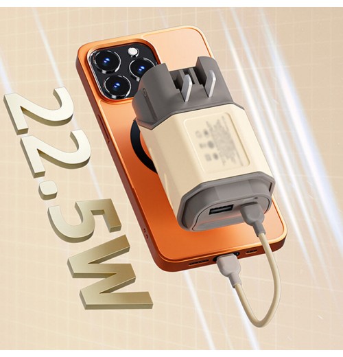 Reisefreundliche 10000mAh Powerbank mit Doppelkabelladegert Reisefreundliche 10000mAh Powerbank mit Doppelkabelladegert